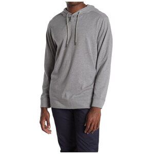 Tommy Bahama Mens Gray Henley Lightweight Long Sleeve Island Fog Hoodie Sz M New